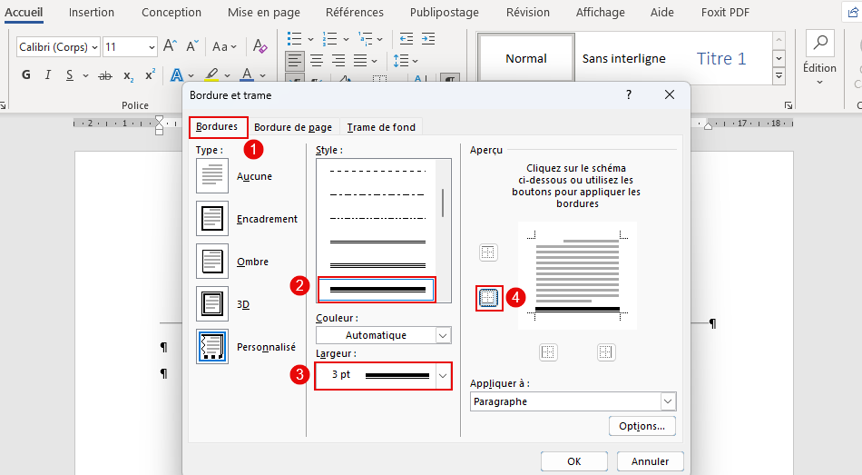 Lire la suite à propos de l’article Insérer une ligne horizontale dans Word